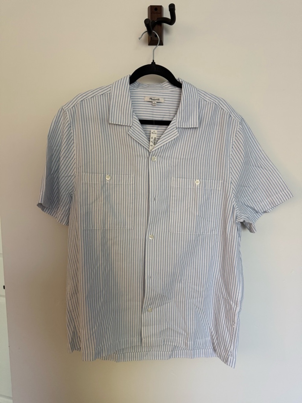 Madewell Men’s Striped Short-Sleeve Camp Shirt